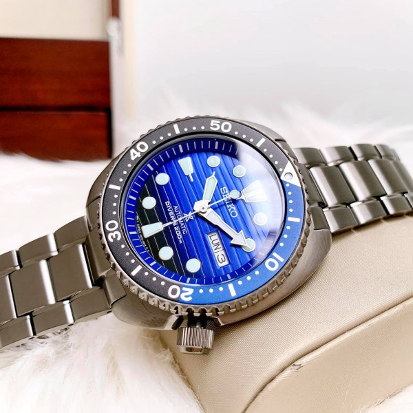 ĐỒNG HỒ NAM SEIKO PROSPEX AUTOMATIC BLUE DIAL BLACK ION-PLATED SRPD11
